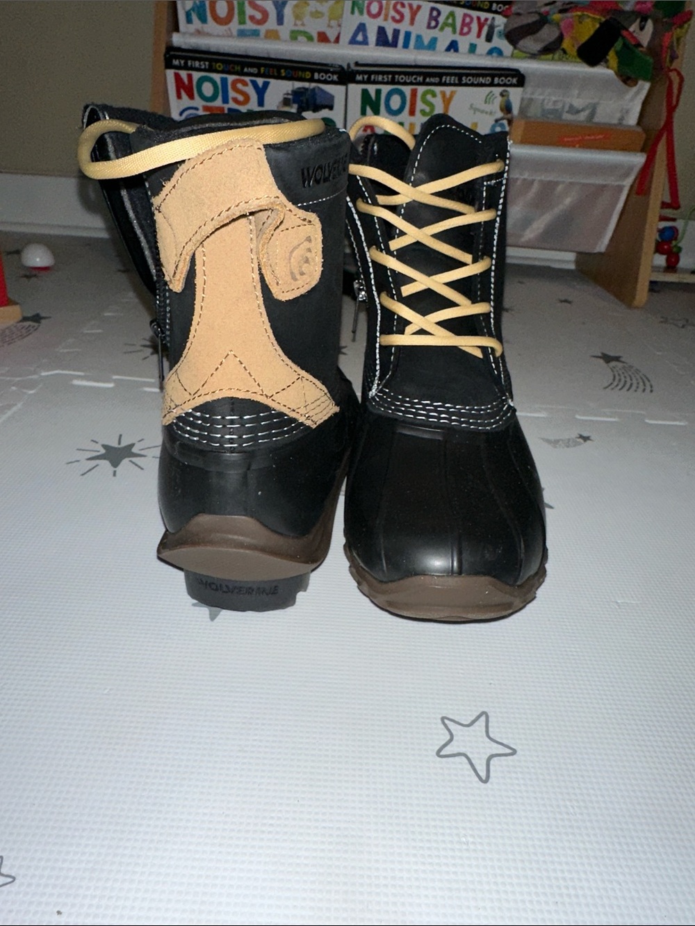 Wolverine Black and Tan Waterproof Snow Boots